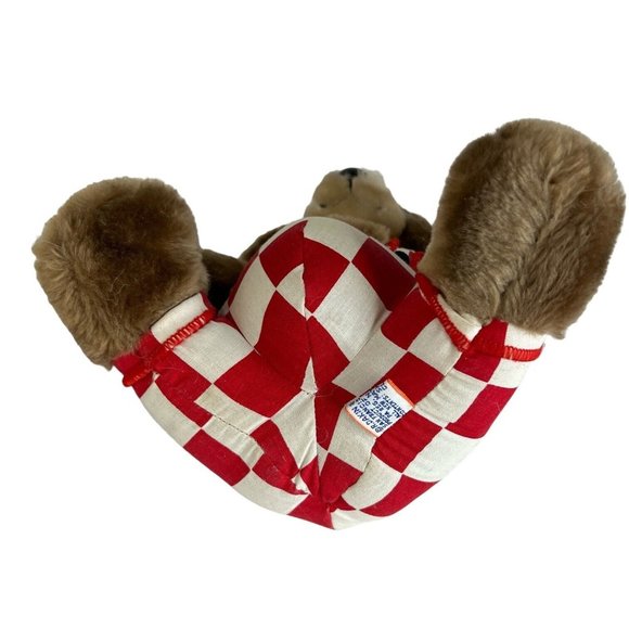 1979 DAKIN Purina Ralston Bear Plush Brown Teddy Stuffed Animal Toy Red White - Picture 6 of 10